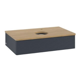 V&B Waschtischunterschrank mit Frontstruktur Antao 80x19x50cm, HL, WBP hon. Oa, md b m Lac