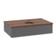 V&B Waschtischunterschrank mit Frontstruktur Antao 80x19x50cm, HL, WBP w wa, Anthrac. m Lac-3
