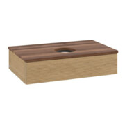 V&B Waschtischunterschrank mit Frontstruktur Antao 80x19x50cm, HL, WBP w. wal, hon. Oa