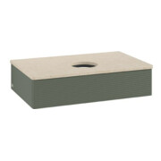 V&B Waschtischunterschrank mit Frontstruktur Antao 80x19x50cm, WBP botti., lea gre. m Lac