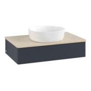 V&B Waschtischunterschrank mit Frontstruktur Antao 80x19x50cm, WBP botti., md bl. m Lac