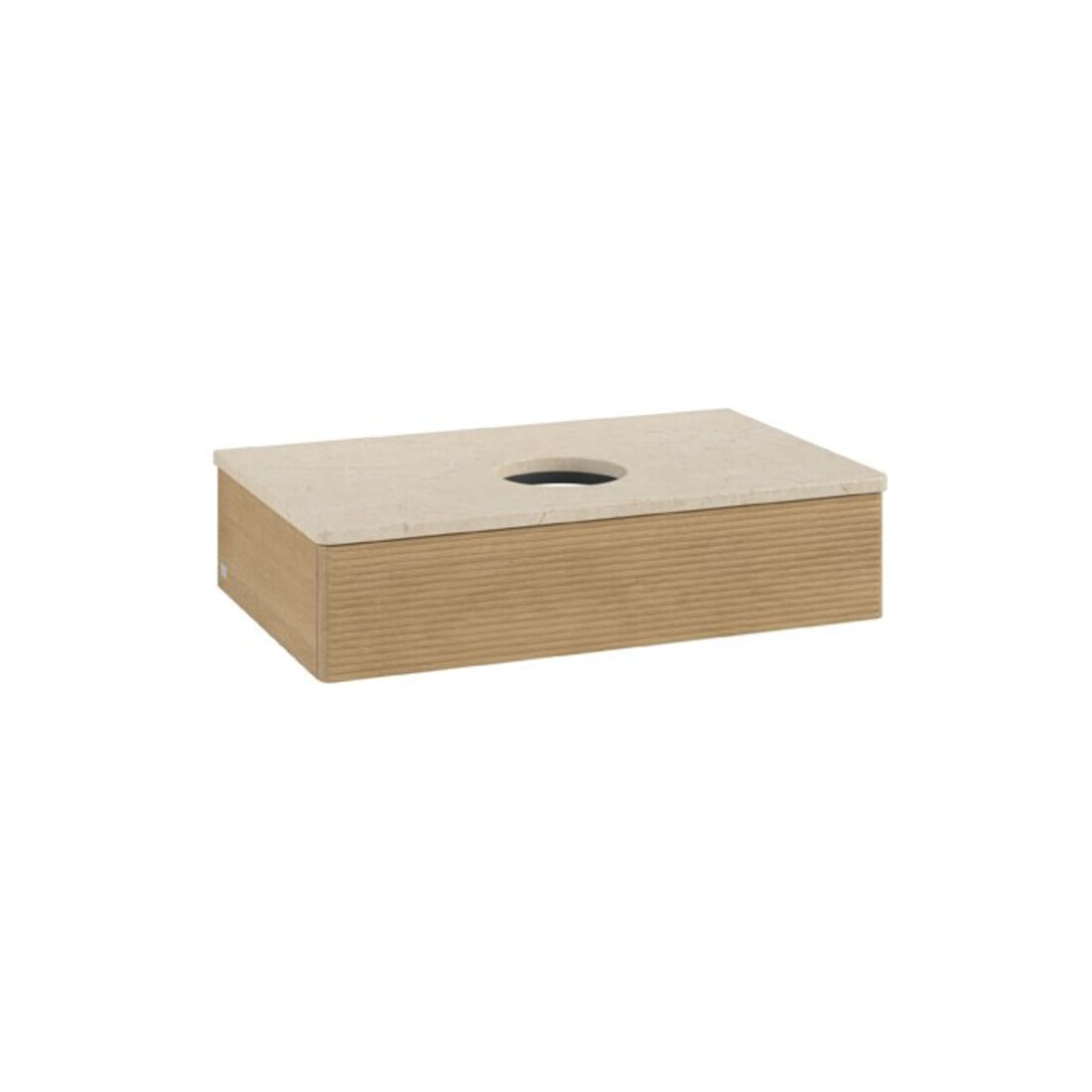 V&B Waschtischunterschrank mit Frontstruktur Antao 80x19x50cm, WBP-farbe botti., honey oak