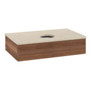 V&B Waschtischunterschrank mit Frontstruktur Antao 80x19x50cm, WBP-farbe botti., w. walnut