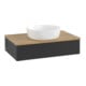 V&B Waschtischunterschrank mit Frontstruktur Antao 80x19x50cm, WBP-farbe hon. Oa, bla m Lac-1