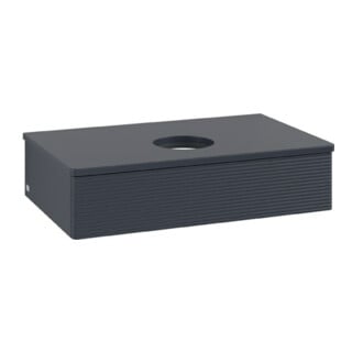 V&B Waschtischunterschrank mit Frontstruktur Antao 80x19x50cm, WBP-farbe Lac, md bl. m Lac