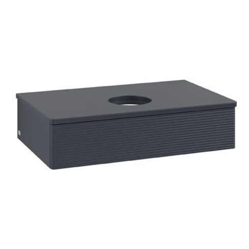 V&B Waschtischunterschrank mit Frontstruktur Antao 80x19x50cm, WBP-farbe Lac, md bl. m Lac