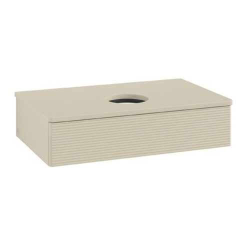 V&B Waschtischunterschrank mit Frontstruktur Antao 80x19x50cm, WBP-farbe Lac, si Gr m Lac
