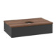 V&B Waschtischunterschrank mit Frontstruktur Antao 80x19x50cm, WBP-farbe w. wal, bla m Lac-1