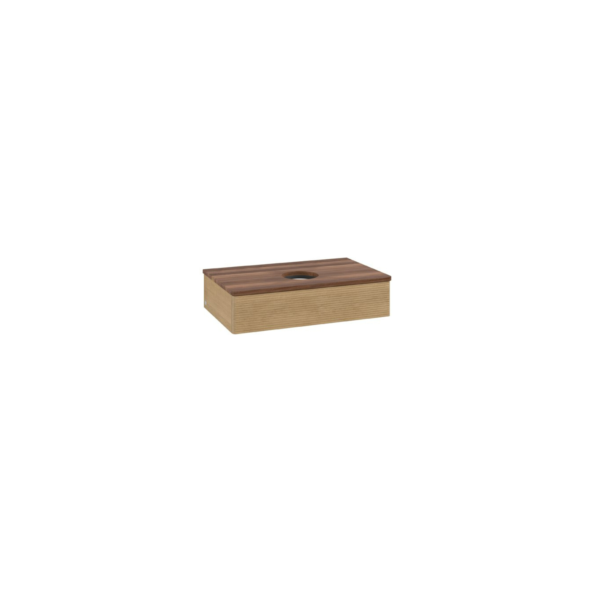 V&B Waschtischunterschrank mit Frontstruktur Antao 80x19x50cm, WBP-farbe w. wal, honey oak ; Villeroy & Boch