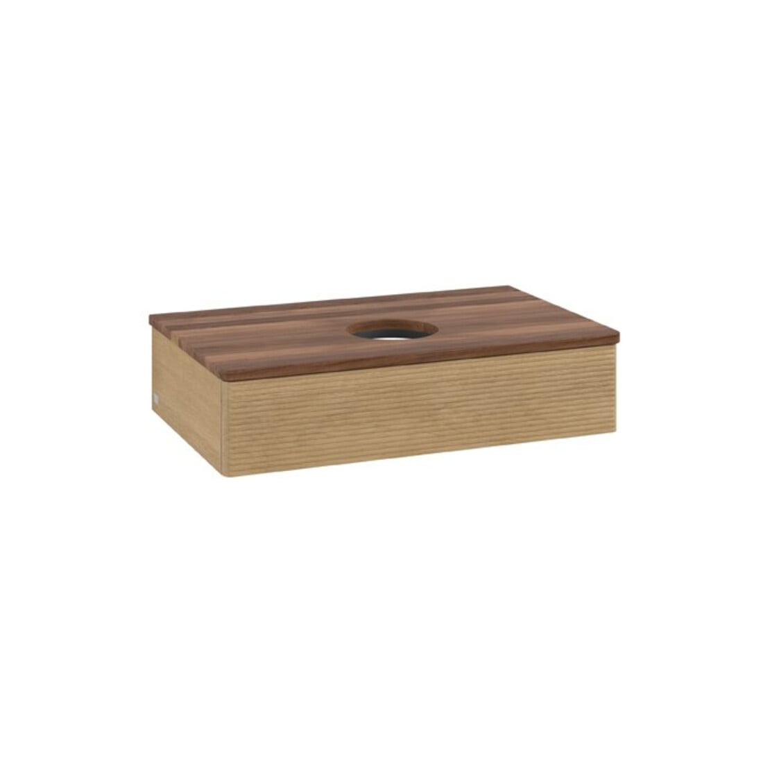 V&B Waschtischunterschrank mit Frontstruktur Antao 80x19x50cm, WBP-farbe w. wal, honey oak