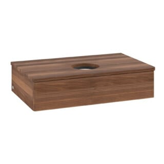 V&B Waschtischunterschrank mit Frontstruktur Antao 80x19x50cm, WBP-farbe w. wal, w. walnut