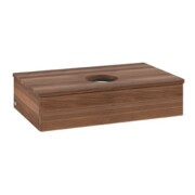 V&B Waschtischunterschrank mit Frontstruktur Antao 80x19x50cm, WBP-farbe w. wal, w. walnut