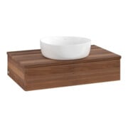 V&B Waschtischunterschrank mit Frontstruktur Antao 80x19x50cm, WBP-farbe w. wal, w. walnut-3