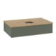 V&B Waschtischunterschrank mit Frontstruktur Antao 80x19x50cm, WBP hon. Oa, lea gre. m Lac-1