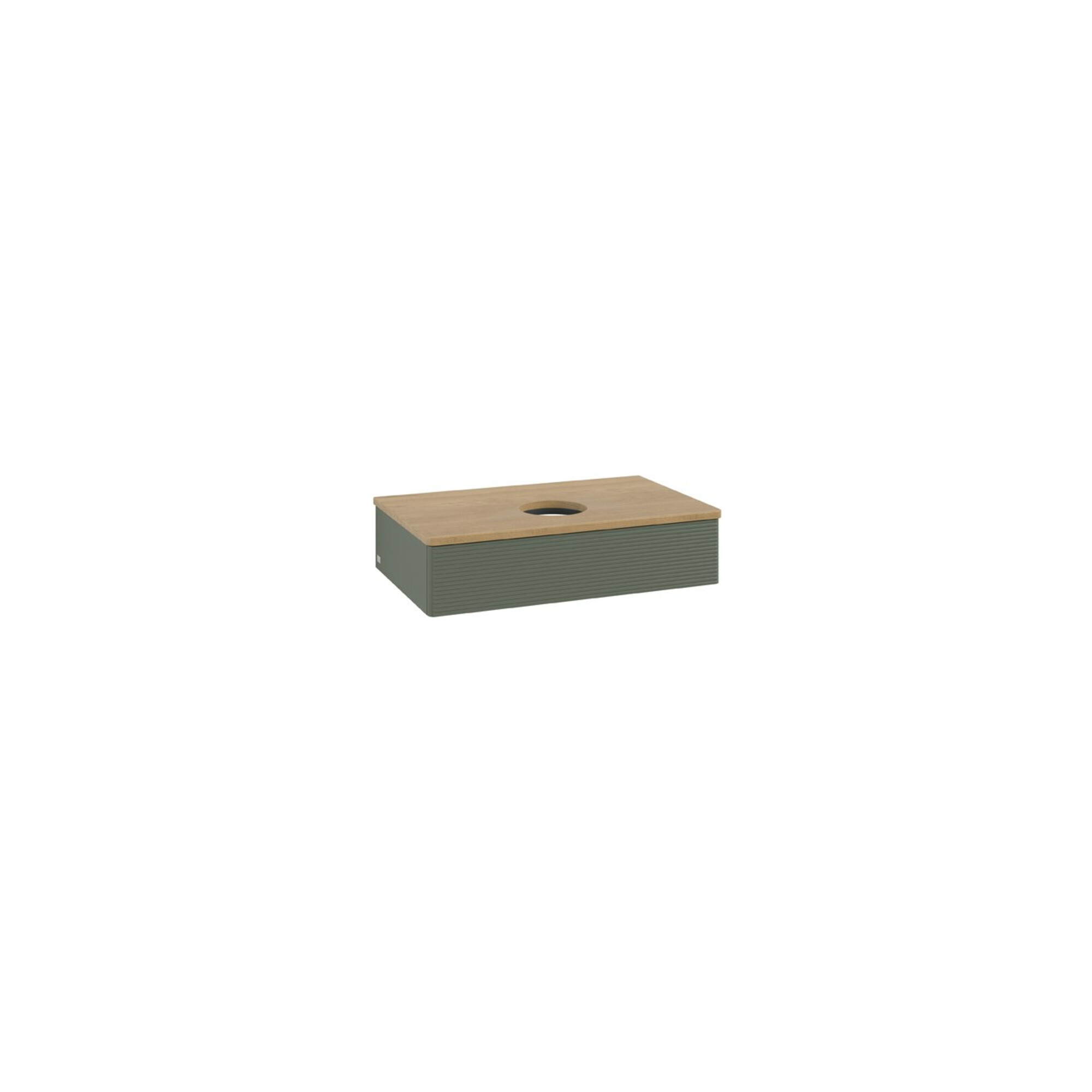 V&B Waschtischunterschrank mit Frontstruktur Antao 80x19x50cm, WBP hon. Oa, lea gre. m Lac ; Villeroy & Boch
