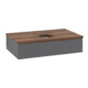 V&B Waschtischunterschrank mit Frontstruktur Antao 80x19x50cm, WBP w. wal, Anthrac. m Lac-3