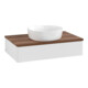 V&B Waschtischunterschrank mit Frontstruktur Antao 80x19x50cm, WBP w. wal, glo wh. Lac-1