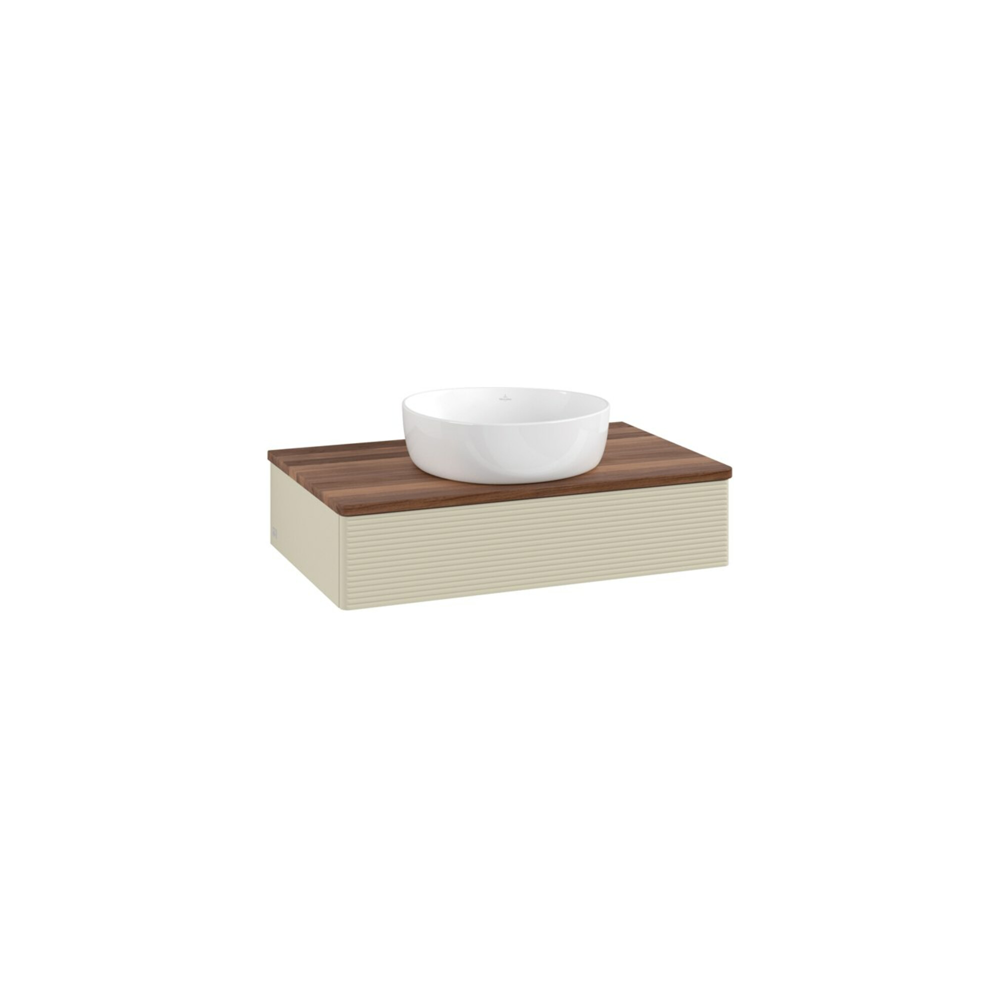 V&B Waschtischunterschrank mit Frontstruktur Antao 80x19x50cm, WBP w. wal, si Gr m Lac ; Villeroy & Boch