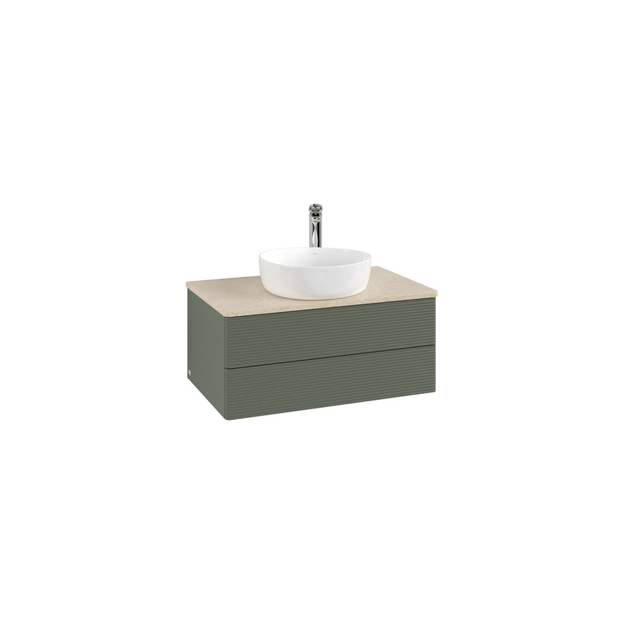 V&B Waschtischunterschrank mit Frontstruktur Antao 80x36x50cm, HL, WBP botti., le g. m Lac ; Villeroy & Boch