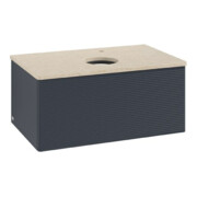 V&B Waschtischunterschrank mit Frontstruktur Antao 80x36x50cm, HL, WBP botti., md bl. m Lac
