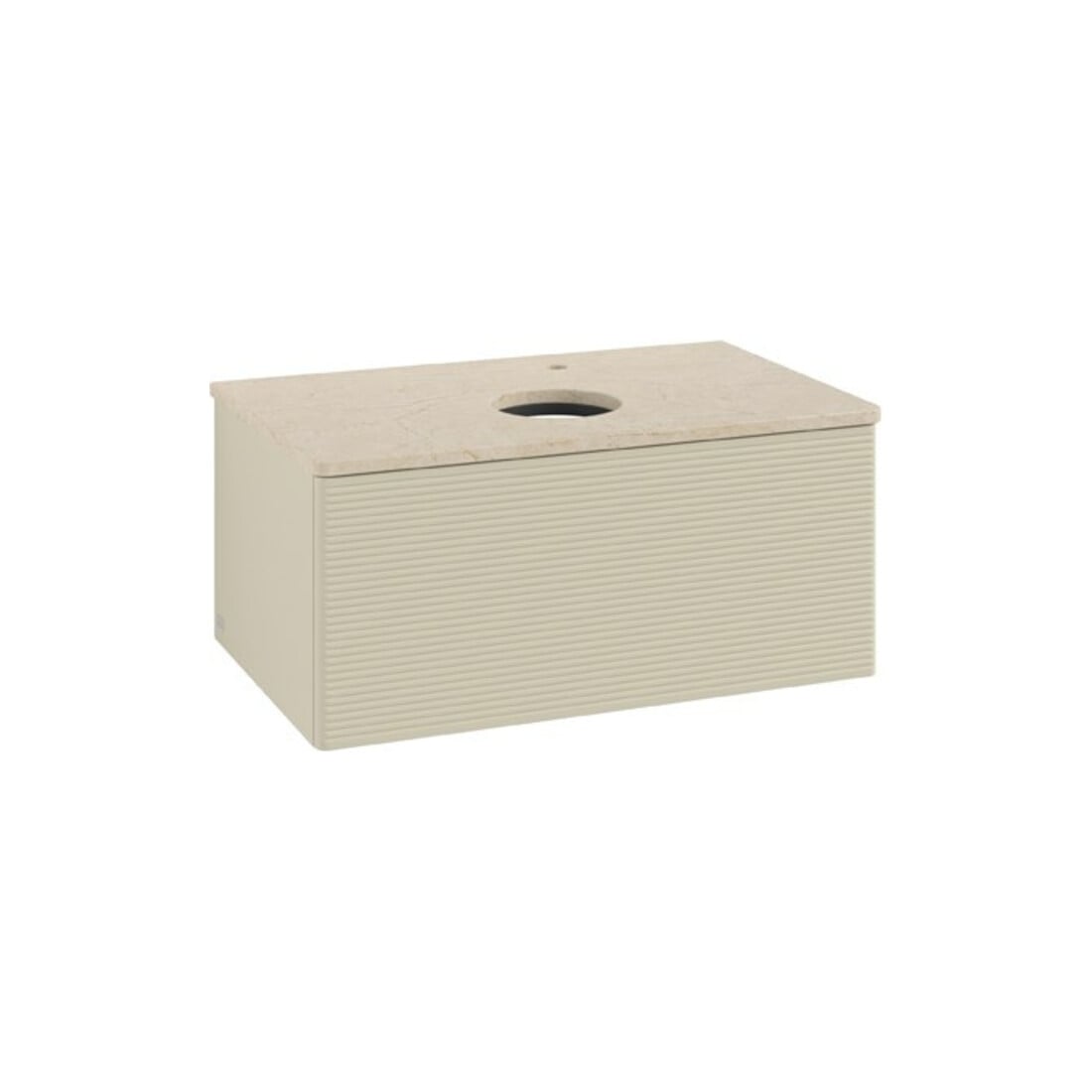 V&B Waschtischunterschrank mit Frontstruktur Antao 80x36x50cm, HL, WBP botti., si Gr m Lac