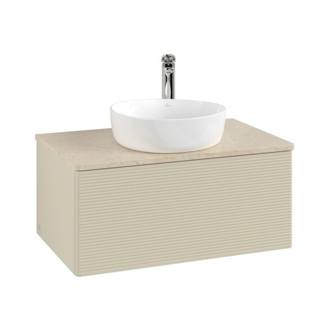 V&B Waschtischunterschrank mit Frontstruktur Antao 80x36x50cm, HL, WBP botti., si Gr m Lac