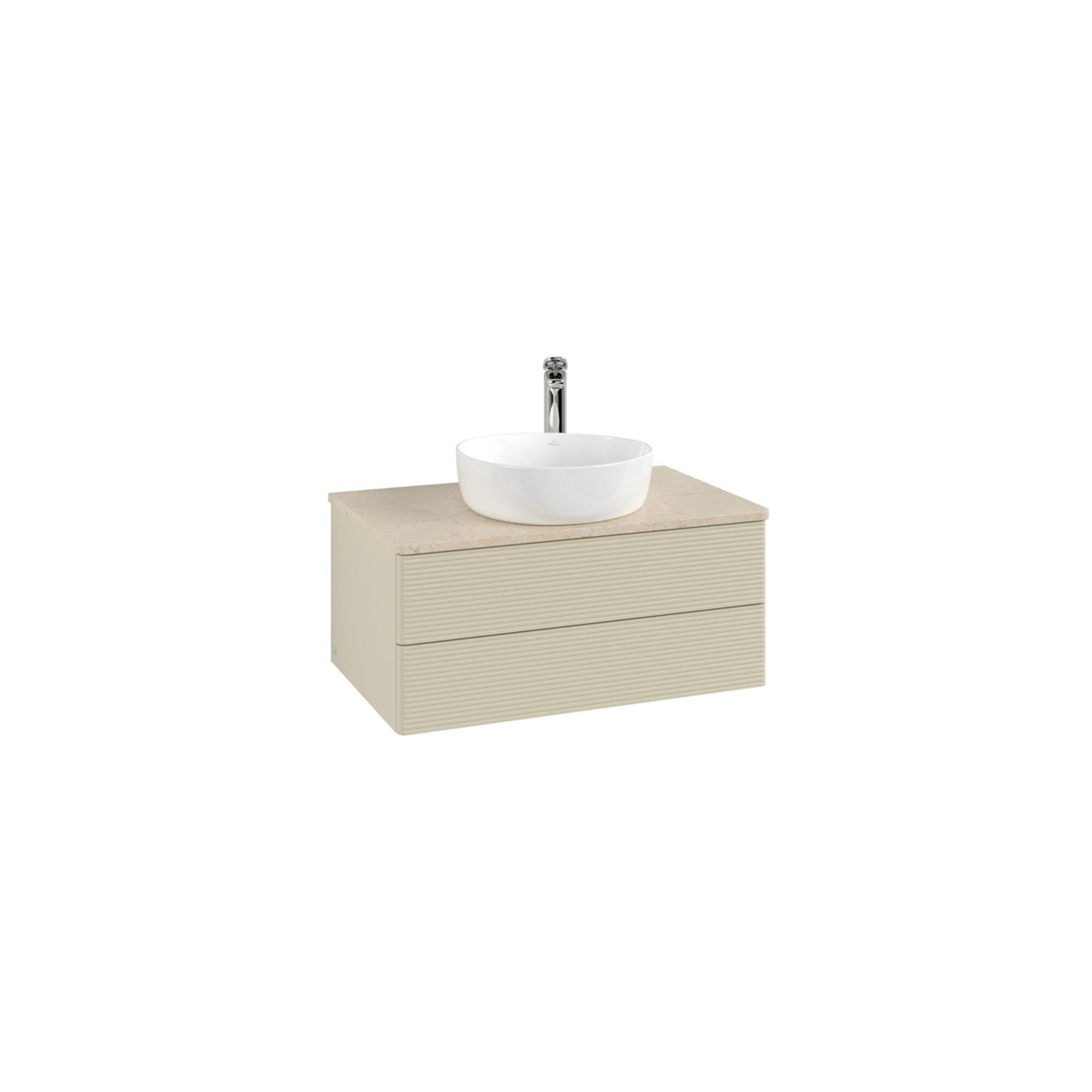V&B Waschtischunterschrank mit Frontstruktur Antao 80x36x50cm, HL, WBP botti., si Gr m Lac ; Villeroy & Boch
