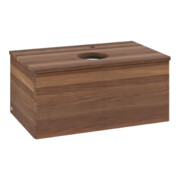 V&B Waschtischunterschrank mit Frontstruktur Antao 80x36x50cm, HL, WBP-farbe w. wal, w. wal