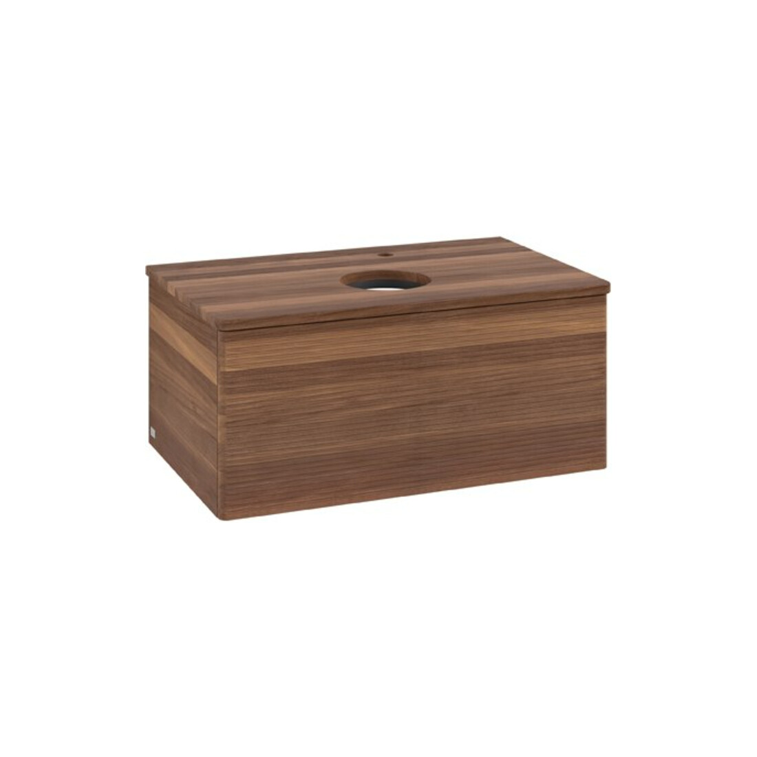 V&B Waschtischunterschrank mit Frontstruktur Antao 80x36x50cm, HL, WBP-farbe w. wal, w. wal