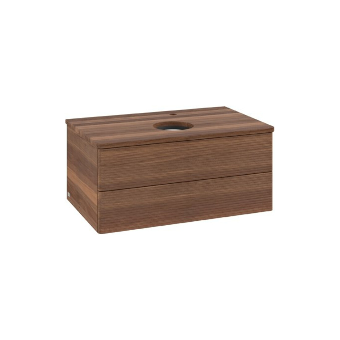 V&B Waschtischunterschrank mit Frontstruktur Antao 80x36x50cm, HL, WBP-farbe w. wal, w. wal