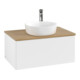 V&B Waschtischunterschrank mit Frontstruktur Antao 80x36x50cm, HL, WBP hon. Oa, wh. m Lac-1