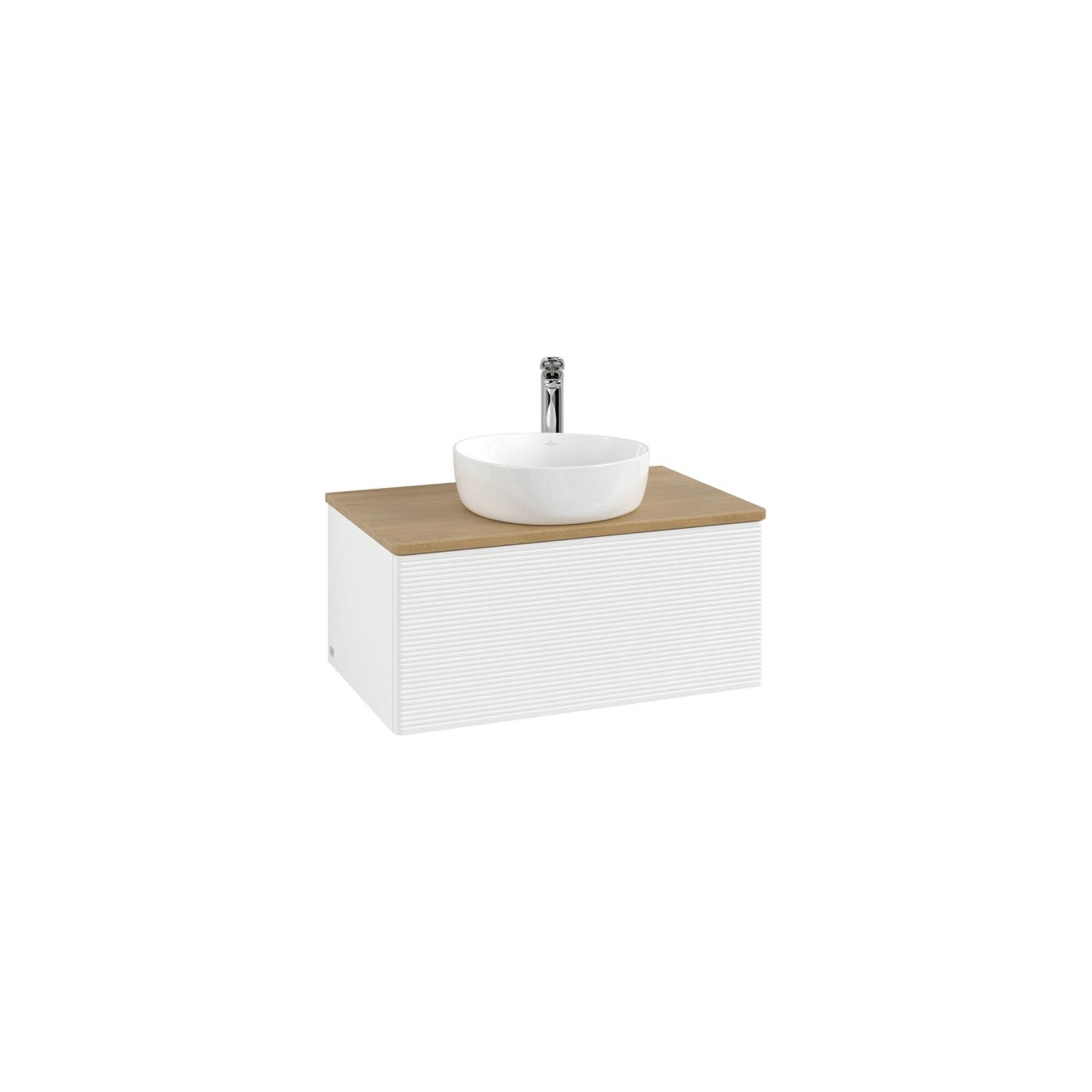V&B Waschtischunterschrank mit Frontstruktur Antao 80x36x50cm, HL, WBP hon. Oa, wh. m Lac ; Villeroy & Boch