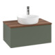 V&B Waschtischunterschrank mit Frontstruktur Antao 80x36x50cm, HL, WBP w wa, lea gre. m Lac