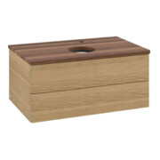 V&B Waschtischunterschrank mit Frontstruktur Antao 80x36x50cm, HL, WBP w. wal, hon. Oa
