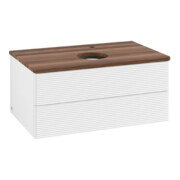 V&B Waschtischunterschrank mit Frontstruktur Antao 80x36x50cm, HL, WBP w. wal, wh. m Lac-3