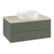 V&B Waschtischunterschrank mit Frontstruktur Antao 80x36x50cm, WBP botti., lea gre. m Lac-3