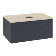 V&B Waschtischunterschrank mit Frontstruktur Antao 80x36x50cm, WBP botti., md bl. m Lac