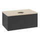 V&B Waschtischunterschrank mit Frontstruktur Antao 80x36x50cm, WBP-farbe botti., bla m Lac-1