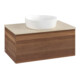 V&B Waschtischunterschrank mit Frontstruktur Antao 80x36x50cm, WBP-farbe botti., w. walnut-1