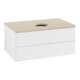 V&B Waschtischunterschrank mit Frontstruktur Antao 80x36x50cm, WBP-farbe botti., wh. m Lac-1