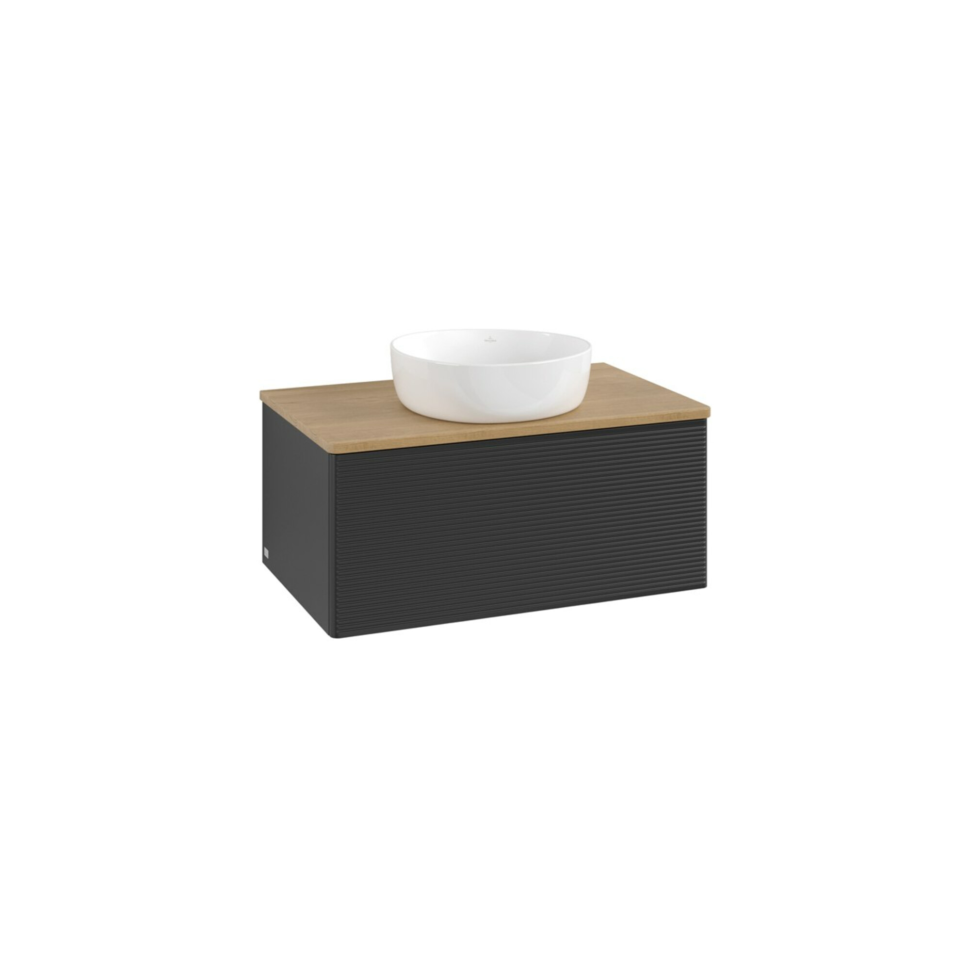 V&B Waschtischunterschrank mit Frontstruktur Antao 80x36x50cm, WBP-farbe hon. Oa, bla m Lac ; Villeroy & Boch
