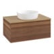 V&B Waschtischunterschrank mit Frontstruktur Antao 80x36x50cm, WBP-farbe hon. Oa, w. walnut-3