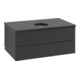 V&B Waschtischunterschrank mit Frontstruktur Antao 80x36x50cm, WBP-farbe Lac, bla m lacquer-1
