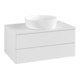 V&B Waschtischunterschrank mit Frontstruktur Antao 80x36x50cm, WBP-farbe Lac, glo wh. Lac-1