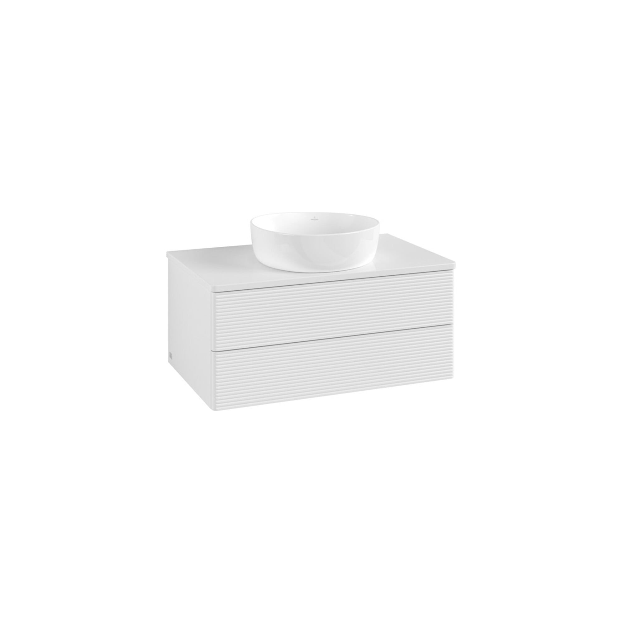 V&B Waschtischunterschrank mit Frontstruktur Antao 80x36x50cm, WBP-farbe Lac, glo wh. Lac ; Villeroy & Boch