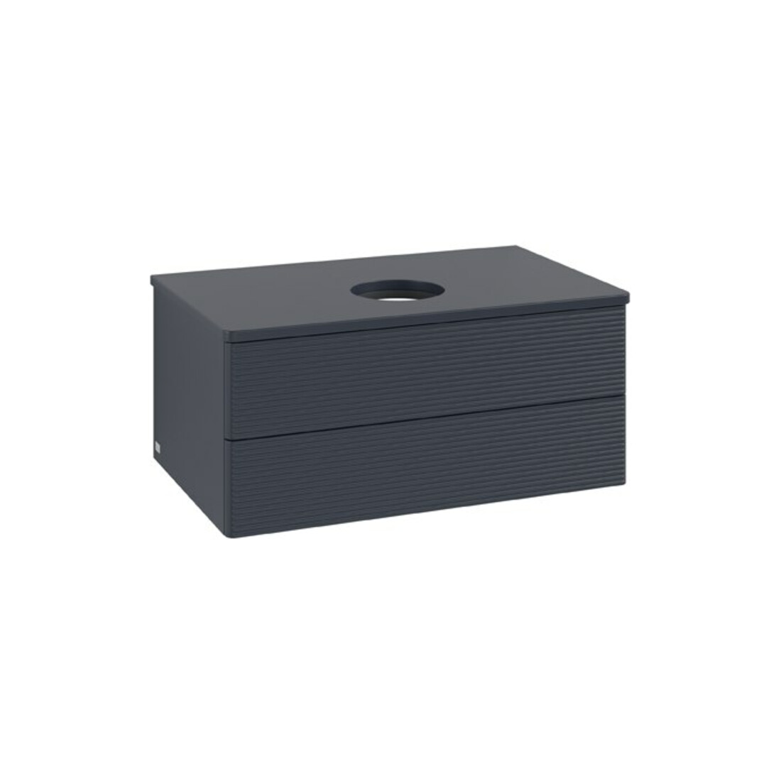 V&B Waschtischunterschrank mit Frontstruktur Antao 80x36x50cm, WBP-farbe Lac, md bl. m Lac