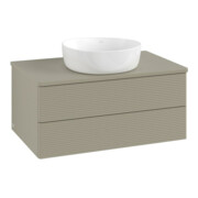V&B Waschtischunterschrank mit Frontstruktur Antao 80x36x50cm, WBP-farbe Lac, st. Gr m Lac