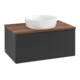 V&B Waschtischunterschrank mit Frontstruktur Antao 80x36x50cm, WBP-farbe w. wal, bla m Lac-1