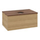 V&B Waschtischunterschrank mit Frontstruktur Antao 80x36x50cm, WBP-farbe w. wal, honey oak-1
