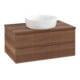 V&B Waschtischunterschrank mit Frontstruktur Antao 80x36x50cm, WBP-farbe w. wal, w. walnut-1